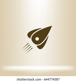 Rocket icon stock vector flat illustration design