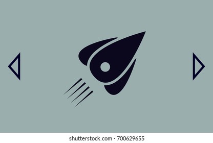 Rocket icon stock vector flat illustration design