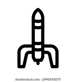 Raketensymbol mit Stilumriss