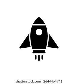 Icono de cohete para App y Sitios web. Signo y símbolo de inicio. icono de lanzacohetes