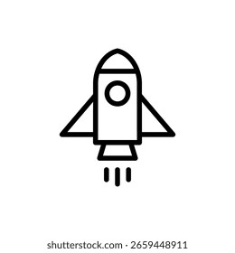 Icono de cohete para App y Sitios web. Signo y símbolo de inicio. icono de lanzacohetes