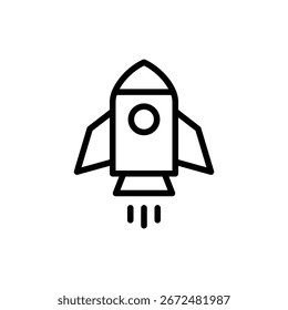 Rocket icon symbol for apps and websites. Startup sign and symbol. rocket launcher icon