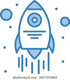 Rocket icon symbol future technology vector image. Illustration of spaceship flight rocket design image