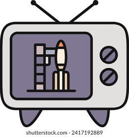 Rocket icon symbol future technology vector image. Illustration of spaceship flight rocket design image