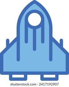 Rocket icon symbol future technology vector image. Illustration of spaceship flight rocket design image