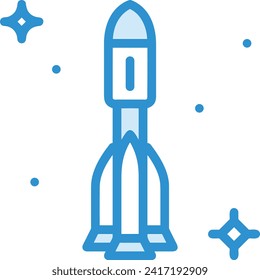 Rocket icon symbol future technology vector image. Illustration of spaceship flight rocket design image