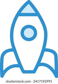 Rocket icon symbol future technology vector image. Illustration of spaceship flight rocket design image