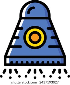 Rocket icon symbol future technology vector image. Illustration of spaceship flight rocket design image