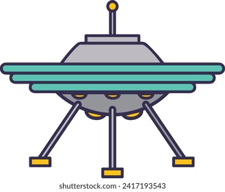 Rocket icon symbol future technology vector image. Illustration of spaceship flight rocket design image
