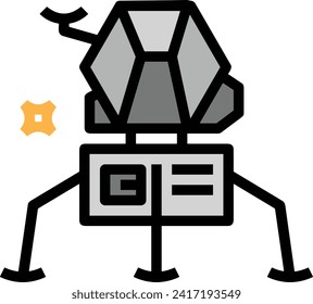 Rocket icon symbol future technology vector image. Illustration of spaceship flight rocket design image