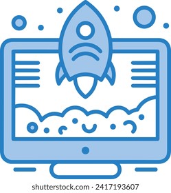 Rocket icon symbol future technology vector image. Illustration of spaceship flight rocket design image