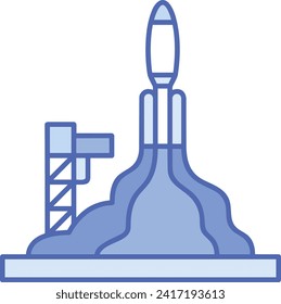 Rocket icon symbol future technology vector image. Illustration of spaceship flight rocket design image