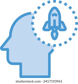 Rocket icon symbol future technology vector image. Illustration of spaceship flight rocket design image