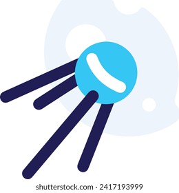 Símbolo de icono de cohete imagen vectorial de tecnología futura. Ilustración de la imagen de diseño de cohetes de vuelo de nave espacial