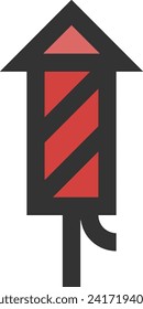 Símbolo de icono de cohete imagen vectorial de tecnología futura. Ilustración de la imagen de diseño de cohetes de vuelo de nave espacial