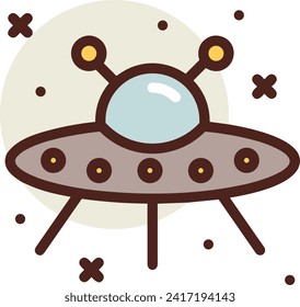 Rocket icon symbol future technology vector image. Illustration of spaceship flight rocket design image