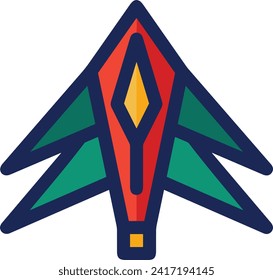 Rocket icon symbol future technology vector image. Illustration of spaceship flight rocket design image