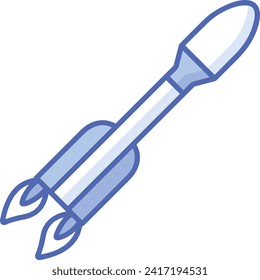 Rocket icon symbol future technology vector image. Illustration of spaceship flight rocket design image