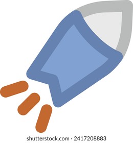 Rocket icon symbol future technology vector image. Illustration of spaceship flight rocket design image