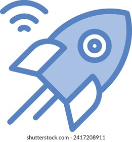Rocket icon symbol future technology vector image. Illustration of spaceship flight rocket design image