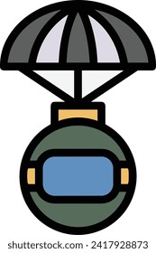 Símbolo de icono de cohete imagen vectorial de tecnología futura. Ilustración de la imagen de diseño de cohetes de vuelo de nave espacial