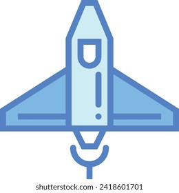 Rocket icon symbol future technology vector image. Illustration of spaceship flight rocket design image