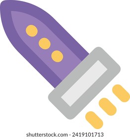 Rocket icon symbol future technology vector image. Illustration of spaceship flight rocket design image