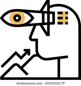 Rocket icon symbol future technology vector image. Illustration of spaceship flight rocket design image