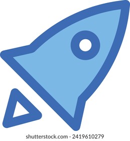 Rocket icon symbol future technology vector image. Illustration of spaceship flight rocket design image