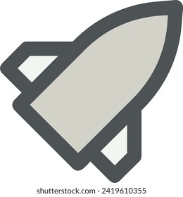 Rocket icon symbol future technology vector image. Illustration of spaceship flight rocket design image