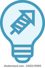 Rocket icon symbol future technology vector image. Illustration of spaceship flight rocket design image
