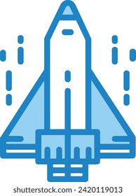 Rocket icon symbol future technology vector image. Illustration of spaceship flight rocket design image