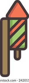 Rocket icon symbol future technology vector image. Illustration of spaceship flight rocket design image