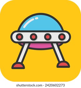 Rocket icon symbol future technology vector image. Illustration of spaceship flight rocket design image