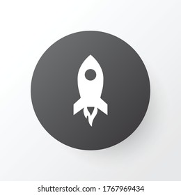 Rocket icon symbol. Premium quality isolated shuttle element in trendy style.