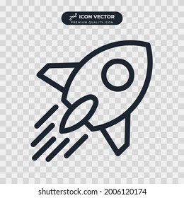 rocket icon symbol template for graphic and web design collection logo vector illustration