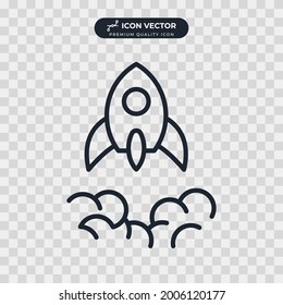 rocket icon symbol template for graphic and web design collection logo vector illustration