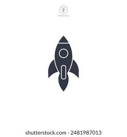 Rocket Icon symbol vector illustration isolated on white background