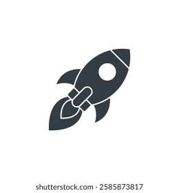 Rocket icon symbol vector illustration isolated on white background