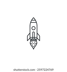 Rocket icon symbol vector illustration isolated on white background