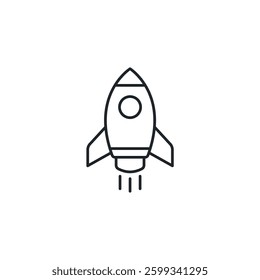 Rocket icon symbol vector illustration isolated on white background
