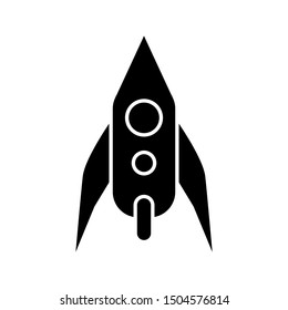 Rocket icon symbol vector on white background