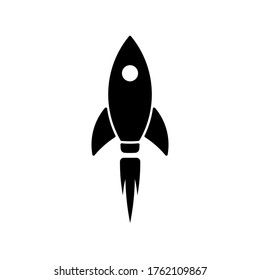 rocket icon symbol vector on white background