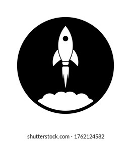 rocket icon symbol vector on white background