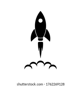 rocket icon symbol vector on white background