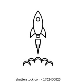 rocket icon symbol vector on white background