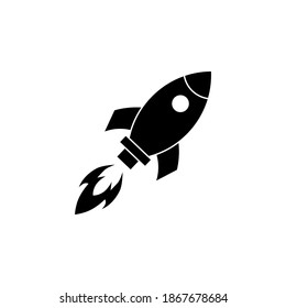 Rocket icon symbol vector on white background