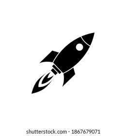 Rocket icon symbol vector on white background