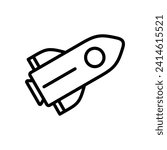 Rocket icon symbol vector template