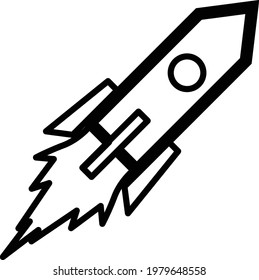 rocket icon. symbolizes progress, future developments